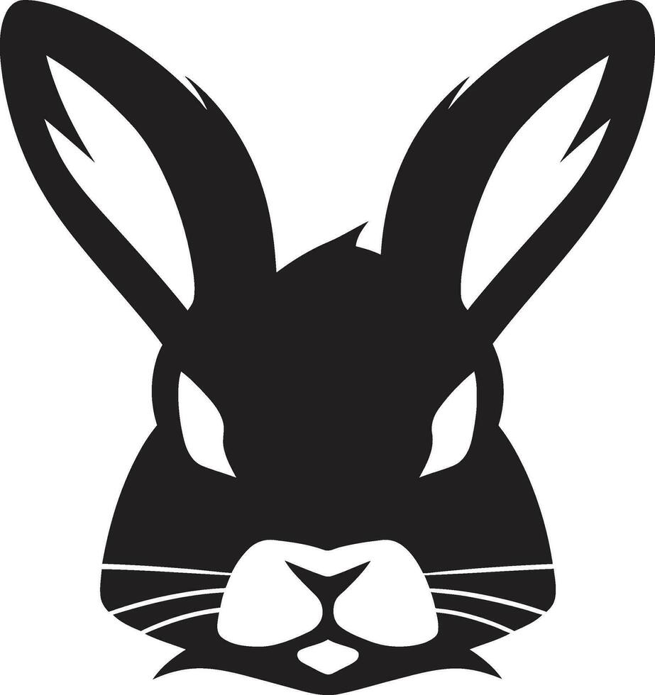 Graceful Rabbit Emblematic Symbol Abstract Black Hare Graphic vector