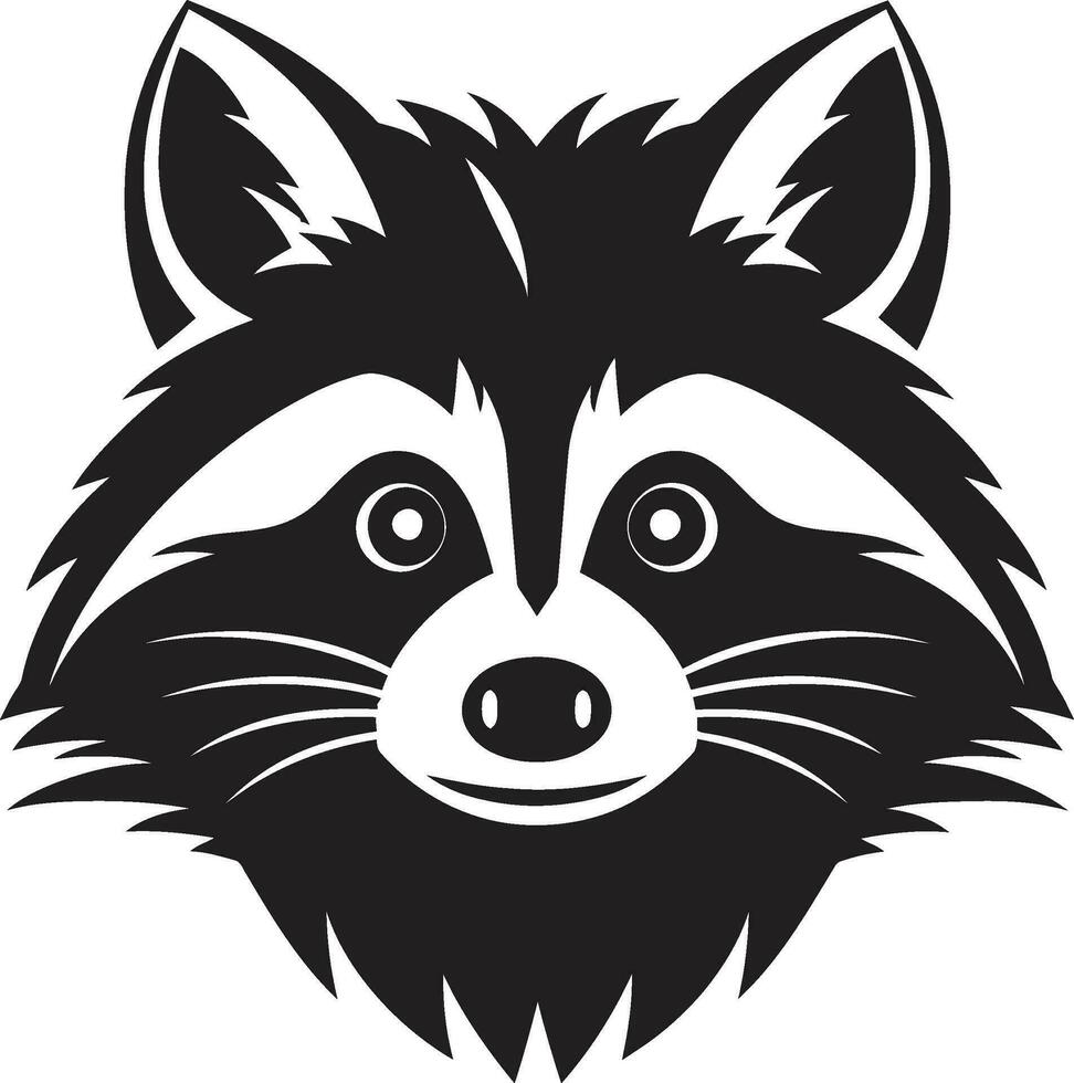 Intricate Masked Bandit Badge Design Stylish Raccoon Icon of Distinction vector