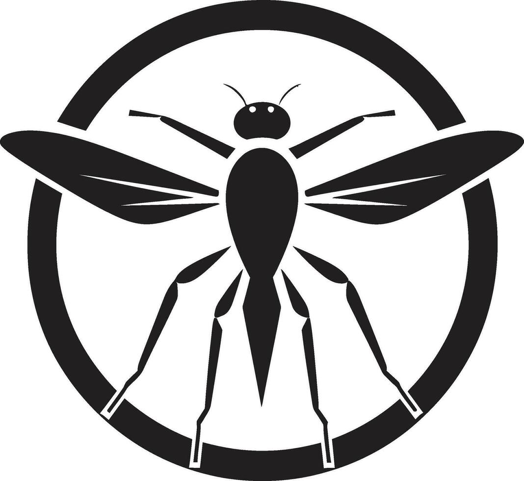 Modern Mosquito Icon Minimalist Mosquito Logo Concept vector