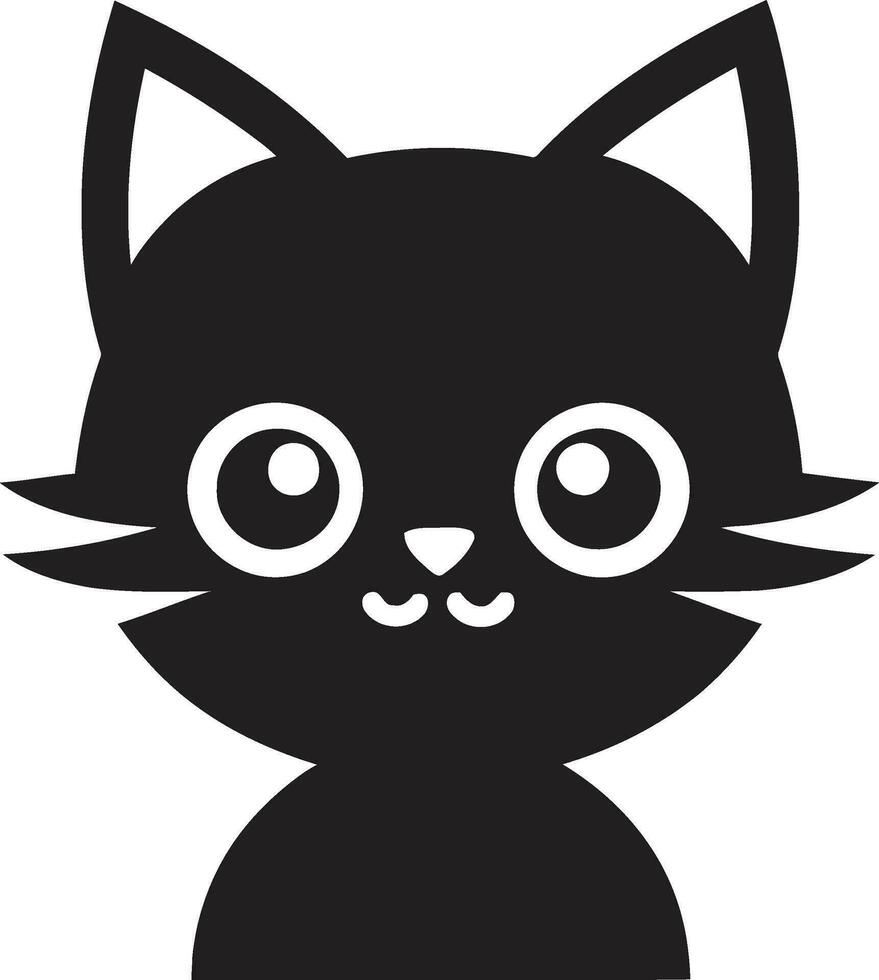 ensombrecido gato cara panteras gracia logo vector