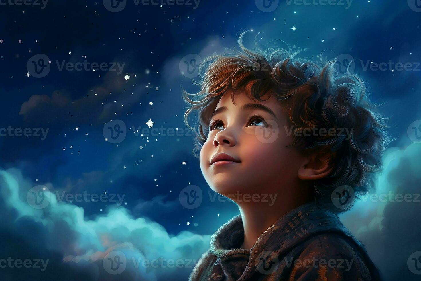 Observant Astronomer scientist starry sky night. Generate Ai photo