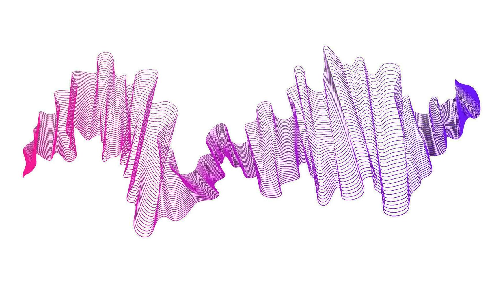 Abstract backdrop with wave gradient lines vector