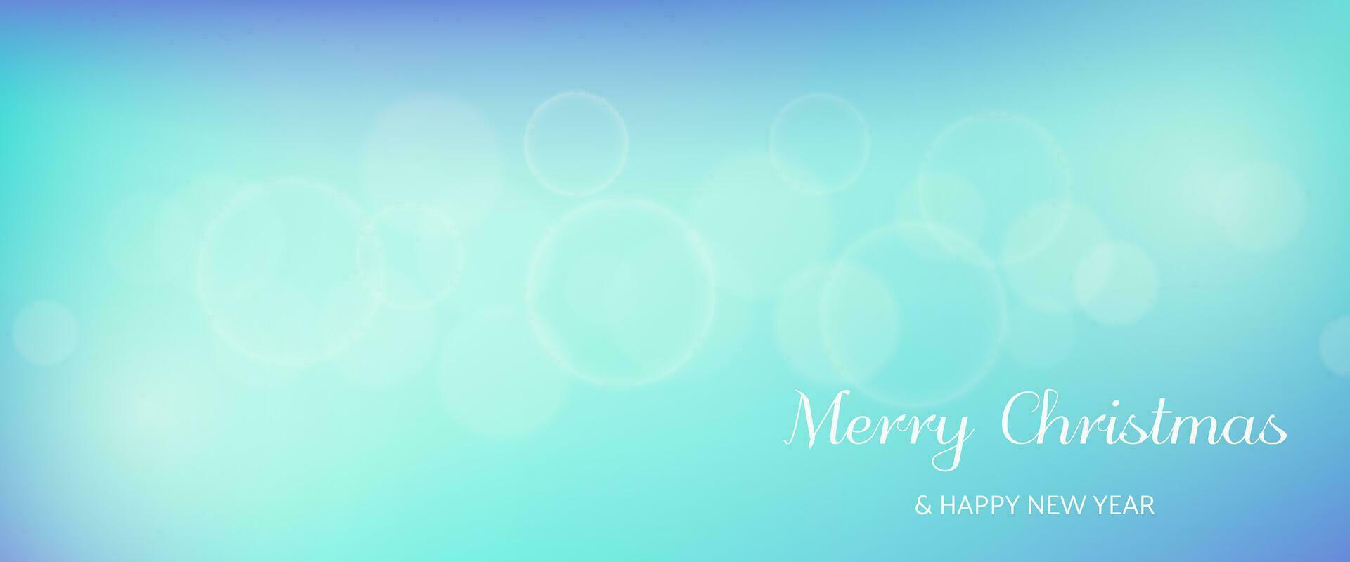 Bokeh background with New Year inscription vector