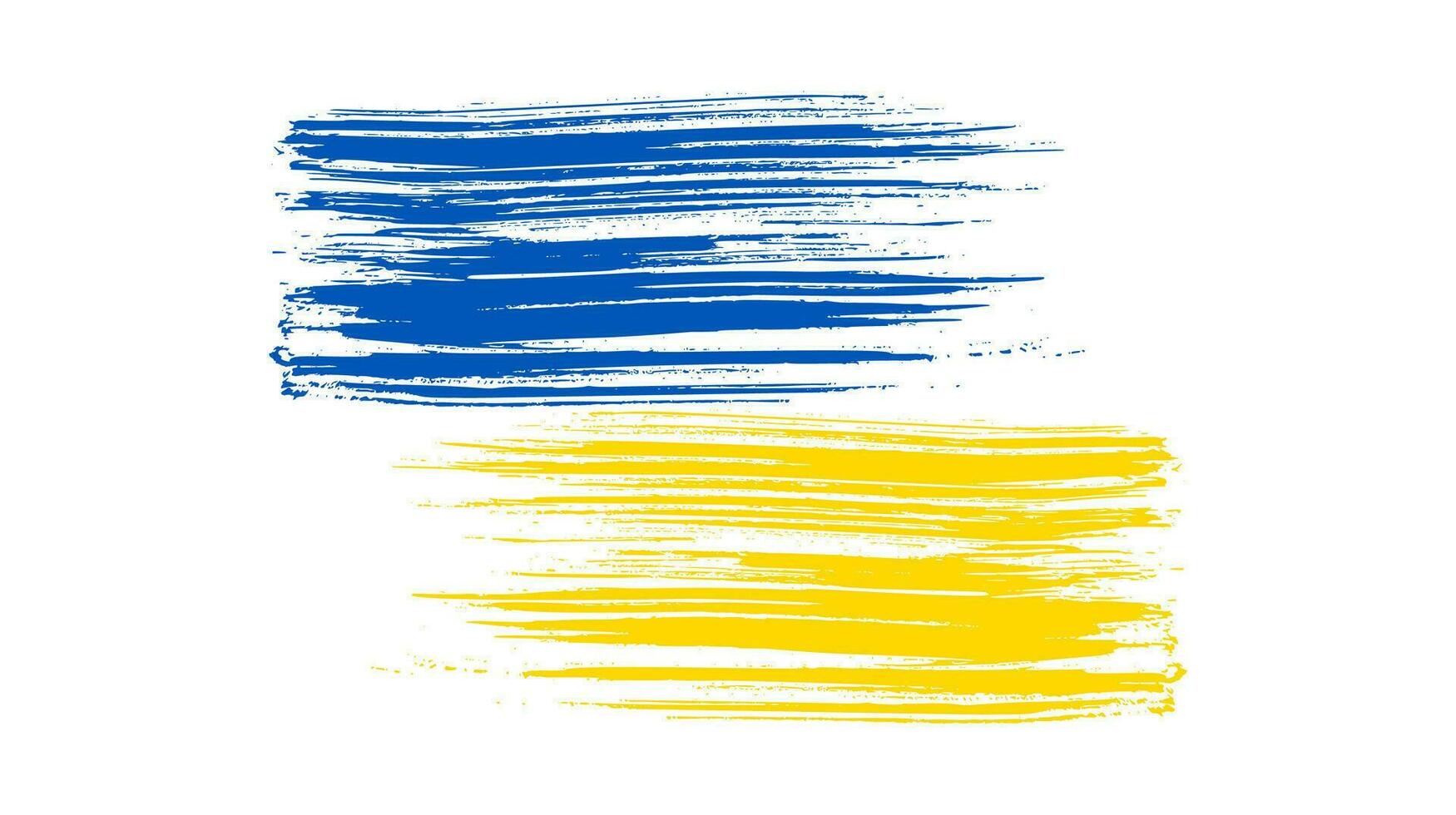 Ukrainian national flag in grunge style vector