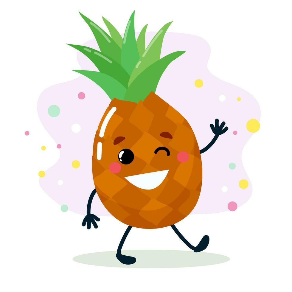un Fruta con un alegre rostro. vector ilustración aislado en blanco antecedentes