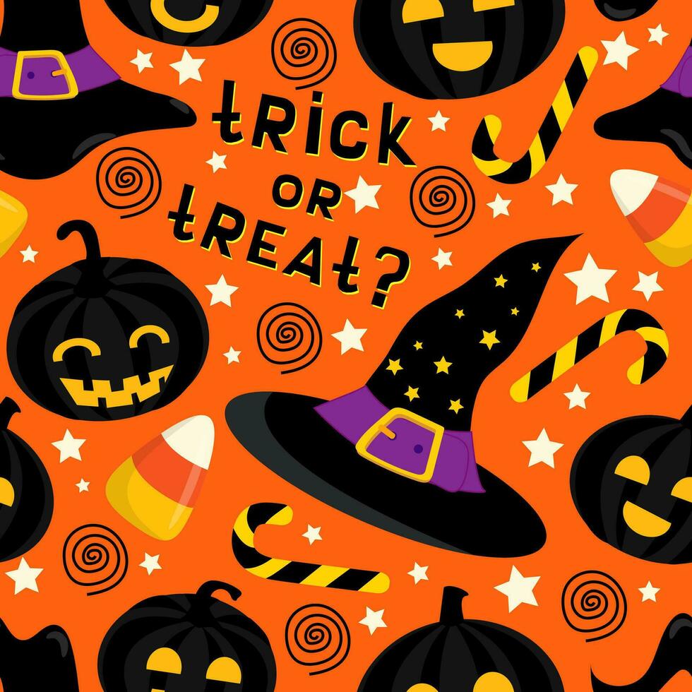 Halloween seamless pattern for print, vector image