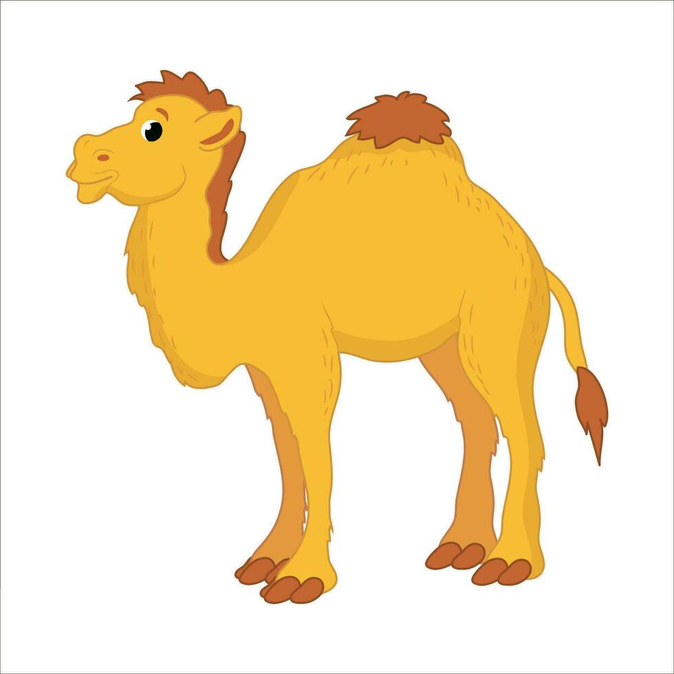 funny african animal isolated on transparent background. vector illustration. zoo