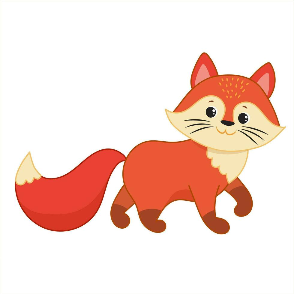 funny forest animal isolated on transparent background. vector illustration.