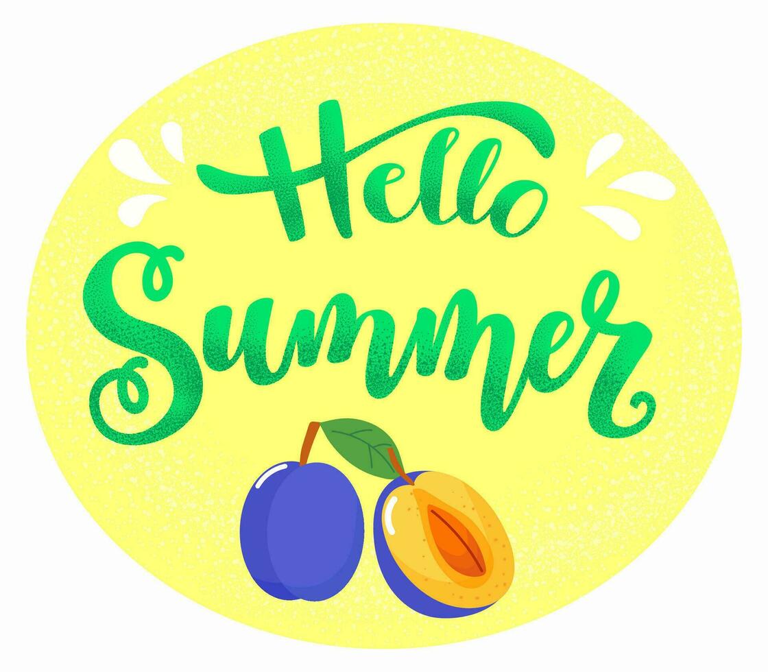 summer composition with fruit. vector image