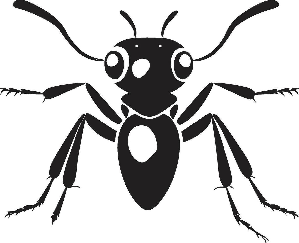 Graceful Minimalism Black Ant Vector Logo Black Vector Ant Logo Simple and Powerful