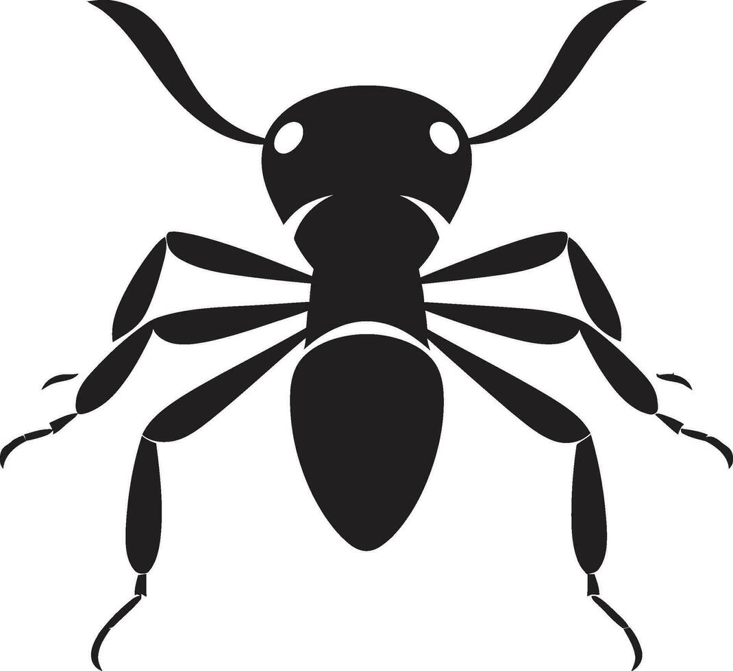 Minimalist Ant Icon Sleek Black Vector Design Precision in Black Ant Vector Logo Mastery