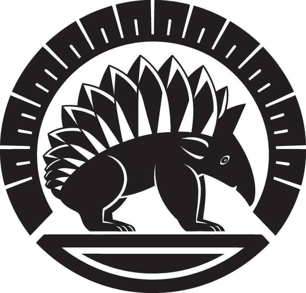 Black Vector Armadillo Icon Graceful and Unique Bold and Beautiful Armadillo Logo in Black
