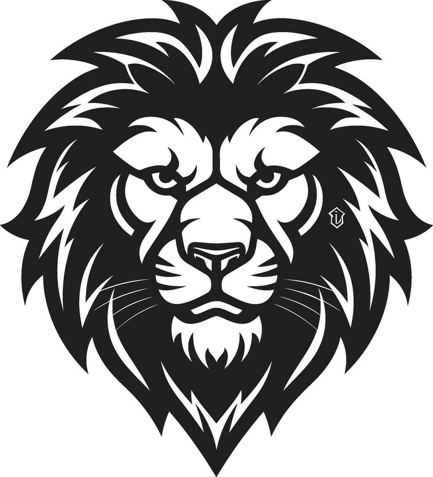 Lions Roar Regal Black Logo Darkened Dominance Vector Lion Heraldry