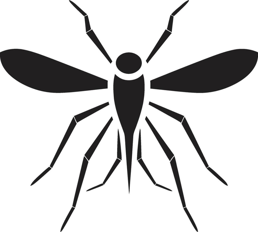 Abstract Mosquito Insignia Elegant Mosquito Icon vector