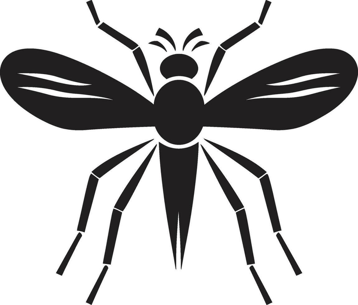 Artistic Mosquito Graphic Bold Mosquito Insignia vector