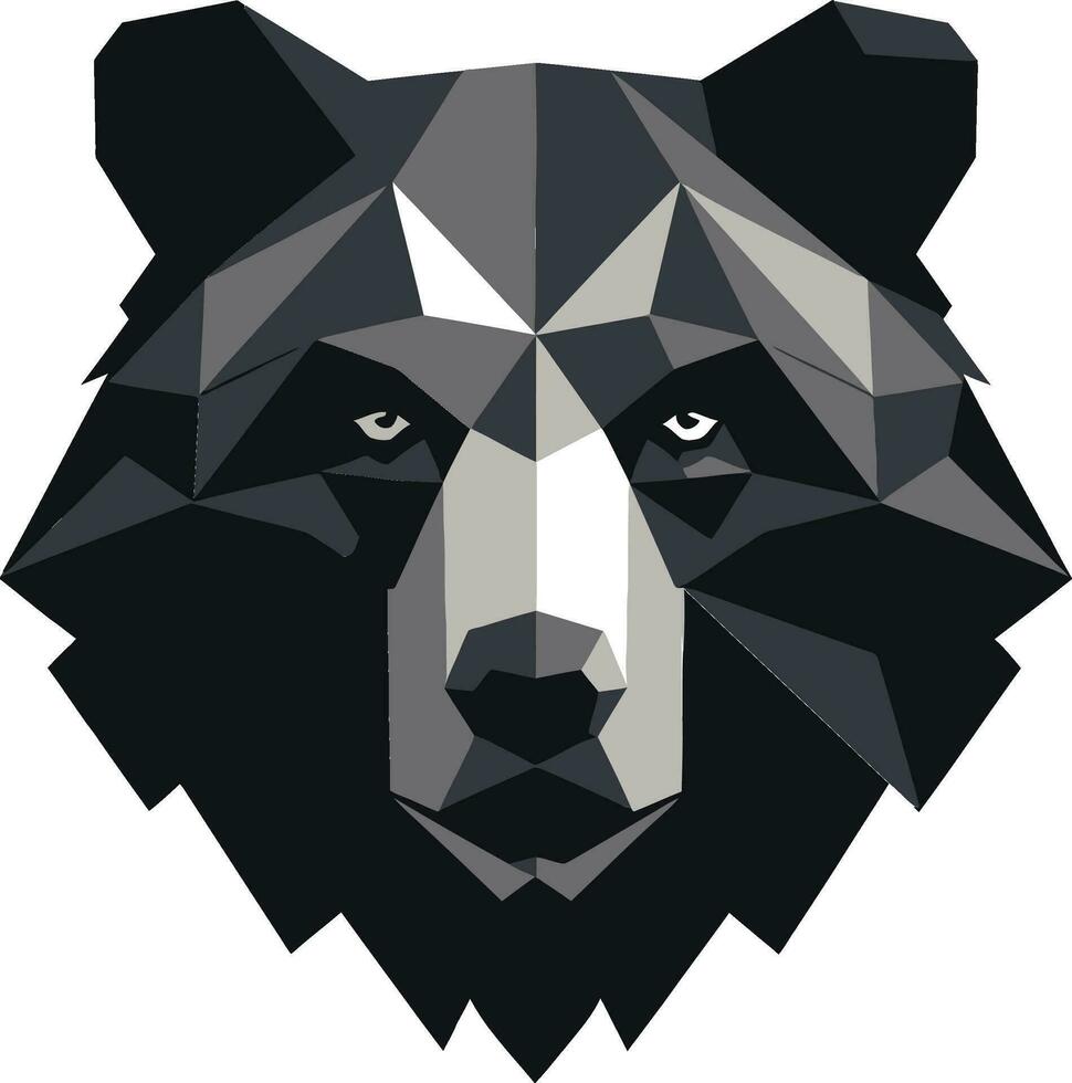oso coronado cresta oso liderazgo símbolo vector
