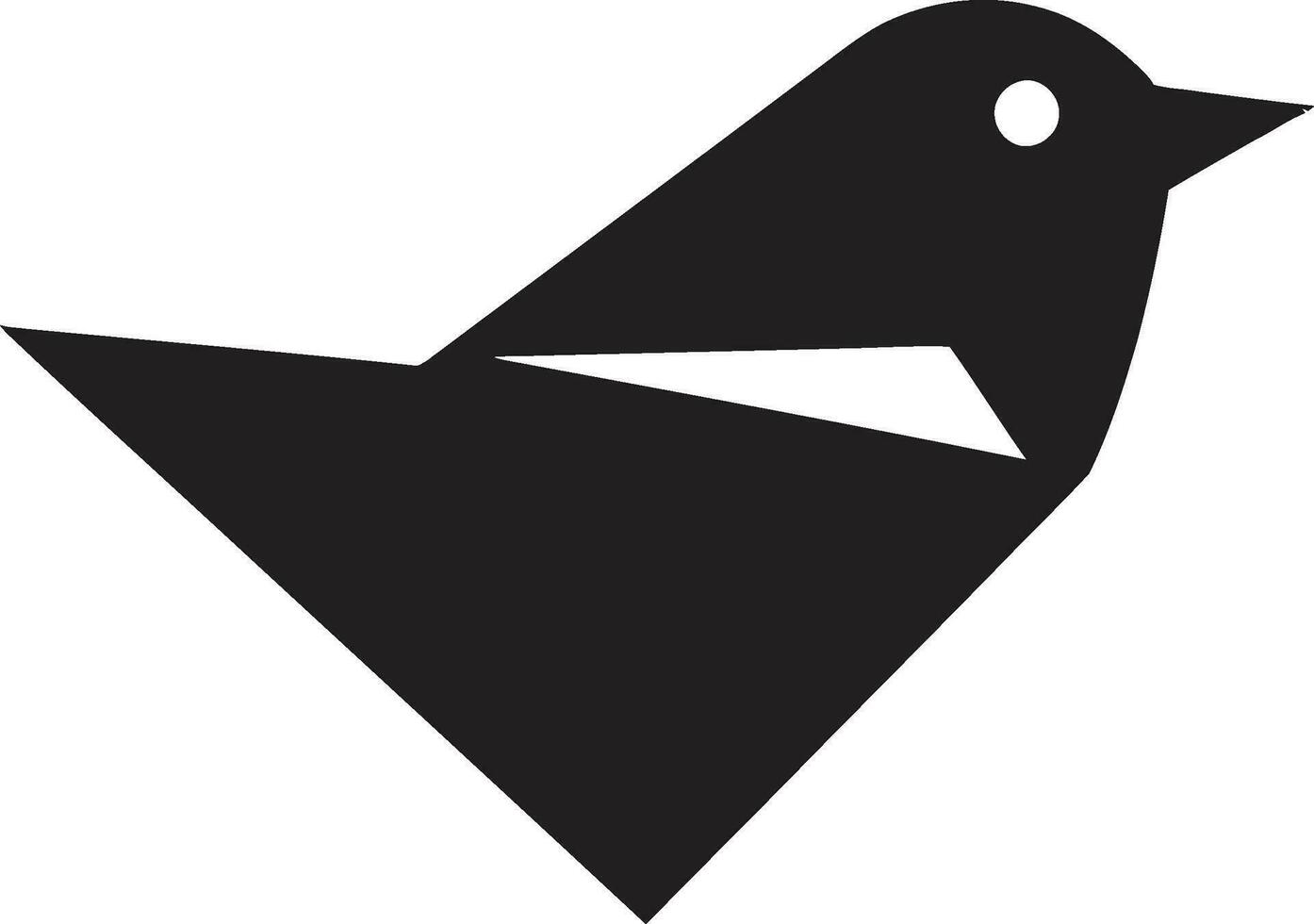 Sculpted Serenity in Flight Avian Elegance Black Beauty in Song Iconic Logo Design vector
