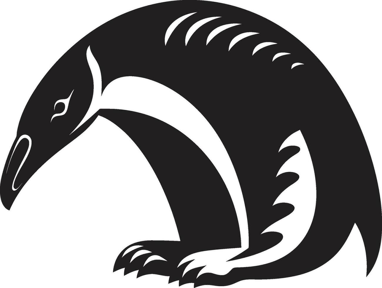 Elegance in Simplicity Black Anteater Vector Logo Artistic Mastery Black Vector Anteater Symbol