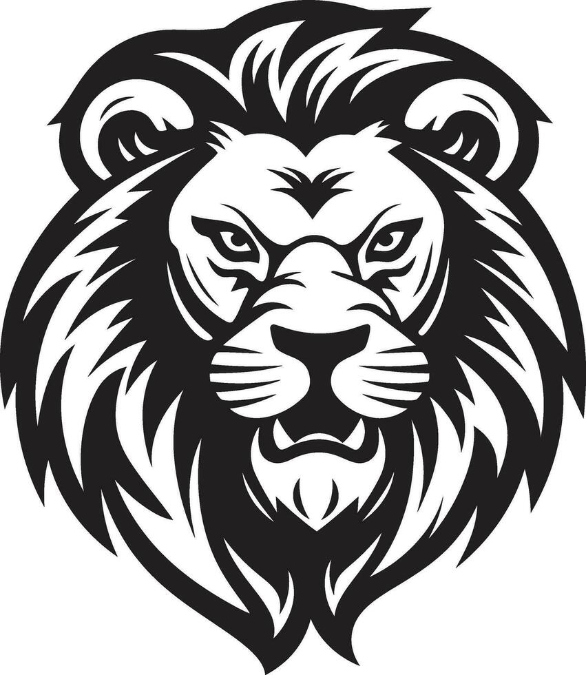 Darkened Dominance Vector Lion Heraldry Royal Resonance Black Lion Icon