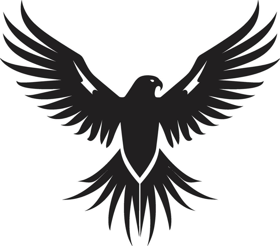 Sky Hunter Silhouette Iconic Black Brilliance Beneath the Clouds Vector Logo Wonder