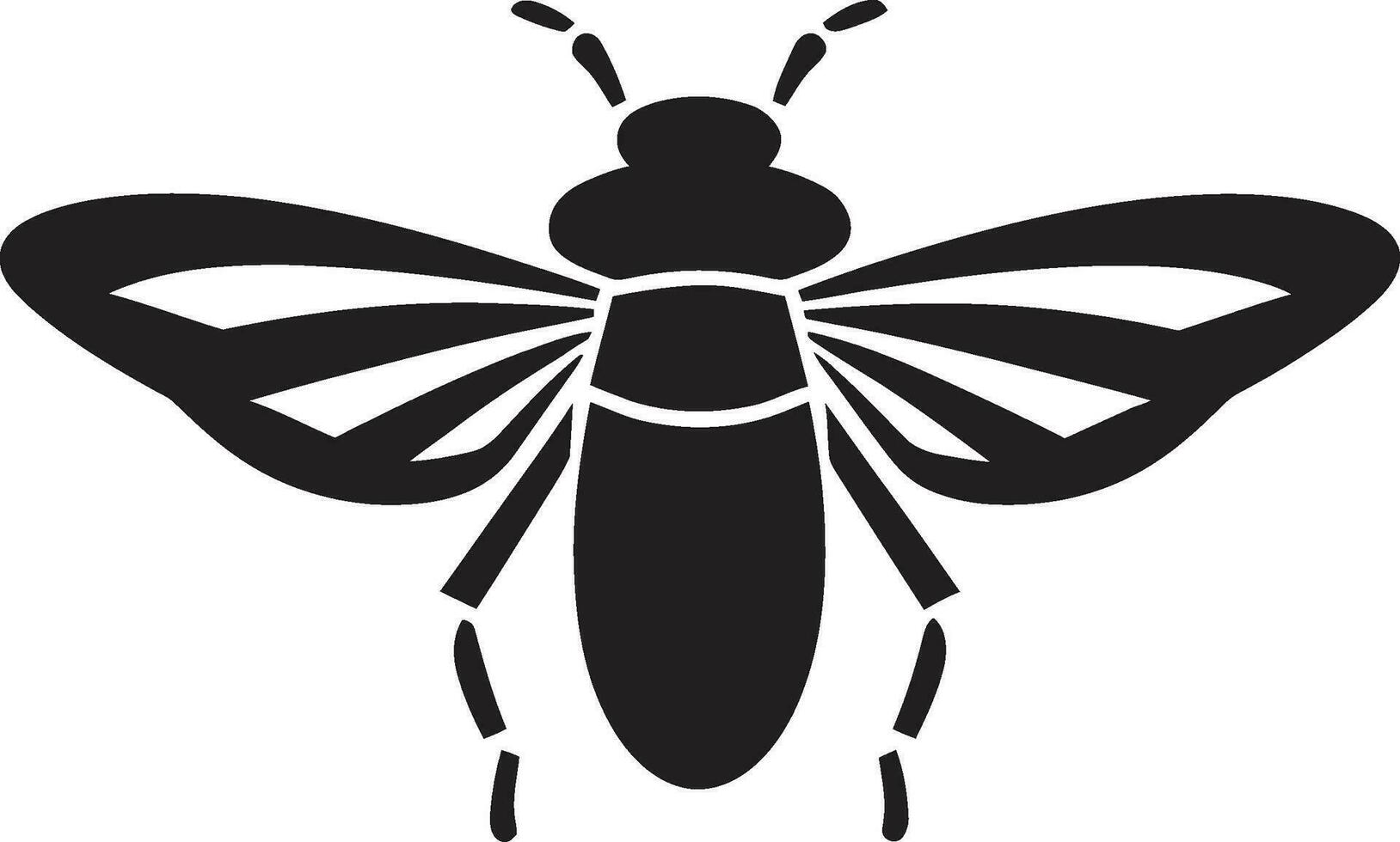 Elegant Serenade in the Night Black Cicada Icon Majestic Natures Song Black Vector Cicada Design