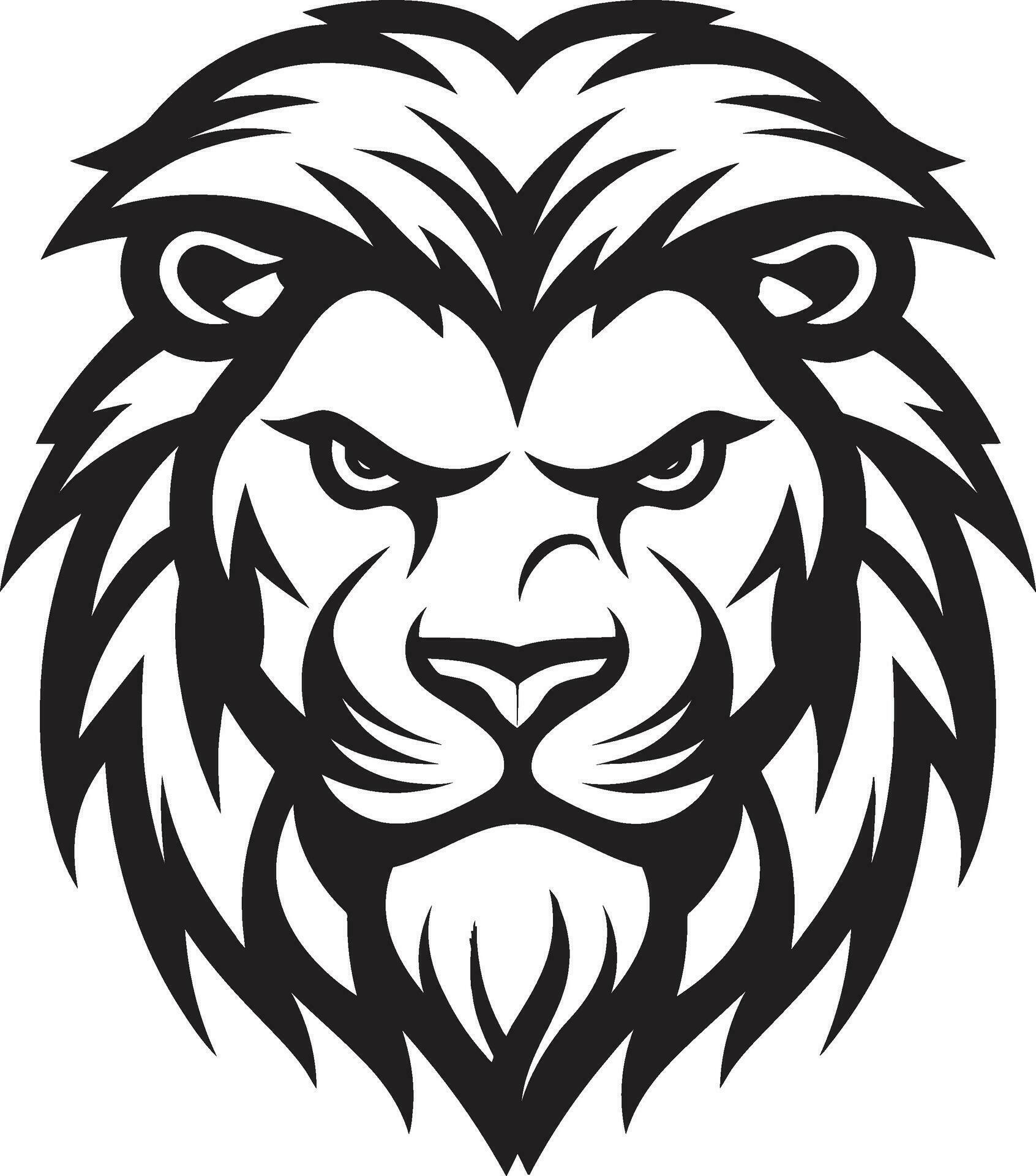 Blackout King Lion Vector Emblem Lions Roar Regal Black Logo 32698020 ...