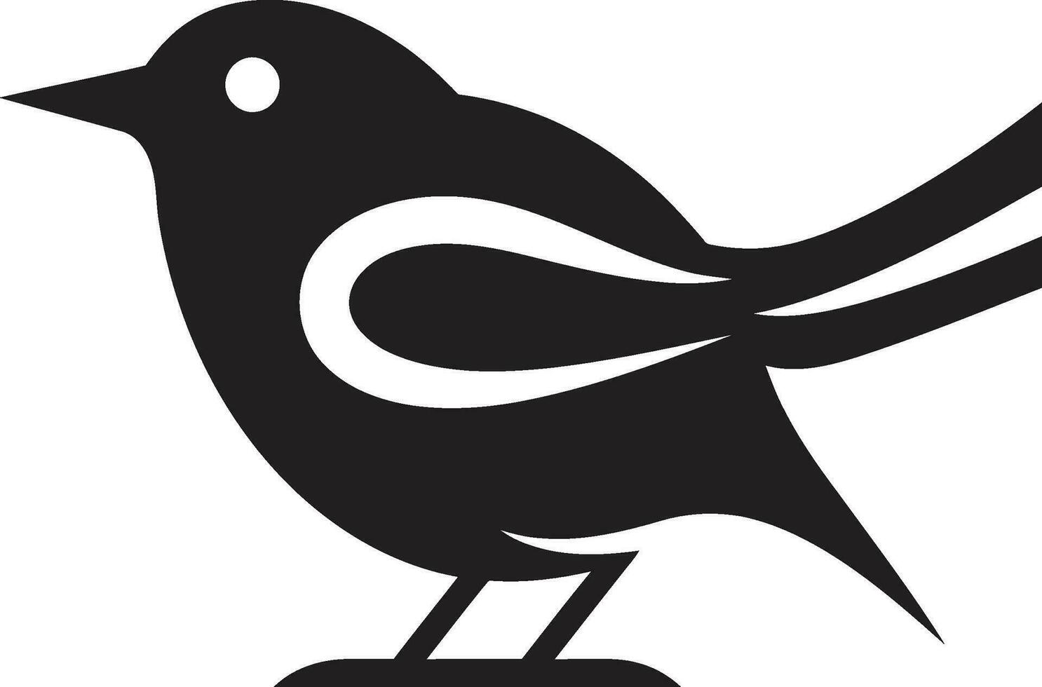 Graceful Kestrel Icon Serene Crane Crest vector