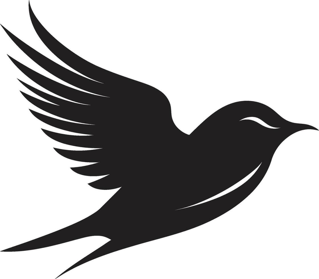 Majestic Swan Crest Stylized Raven Design vector