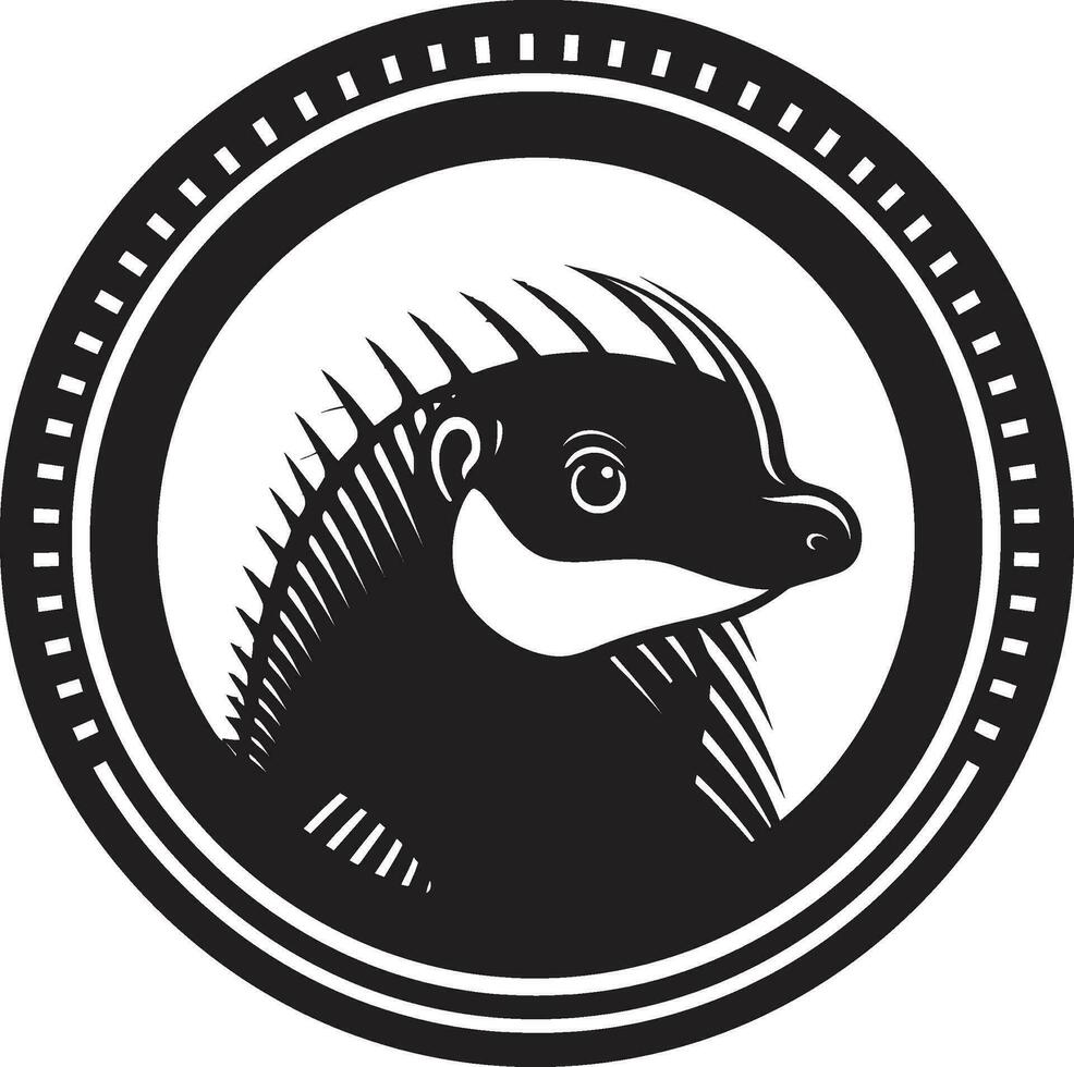Graceful Black Armadillo Logo A Masterpiece in Vector Art Minimalist Armadillo Logo Vector Elegance in Black