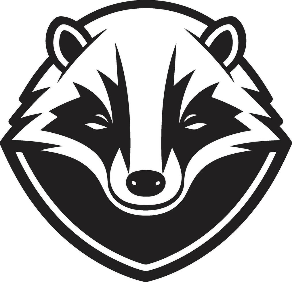 Noble Badger Icon Badger Regal Emblem vector