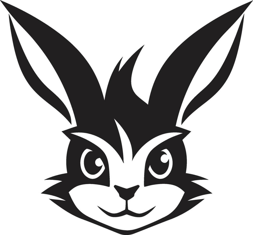 Intricate Bunny Iconic Badge Graceful Rabbit Vector Insignia