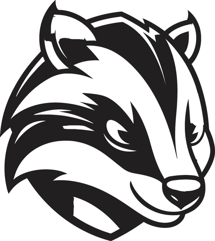 Regal Badger Symbol Tribal Badger Mark vector