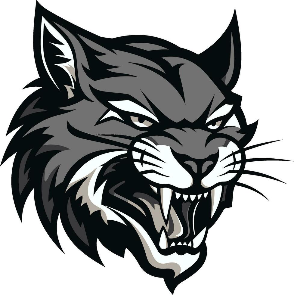 Vector Bobcat A Wild Predator Animal Bobcat Vector Design A Fierce and Beautiful Creature