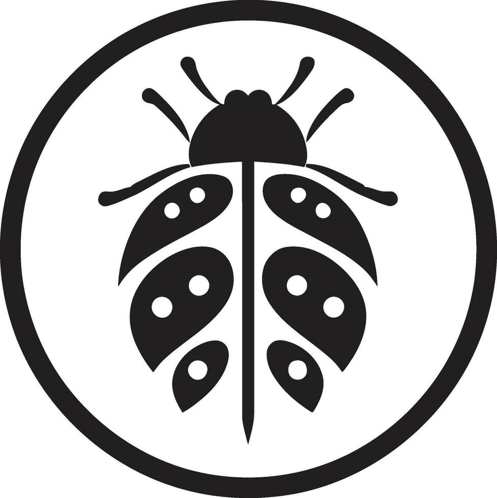Iconic Precision The Ladybugs Emblematic Splendor Eyes of Grace in Motion The Ladybugs Monochrome Crest vector