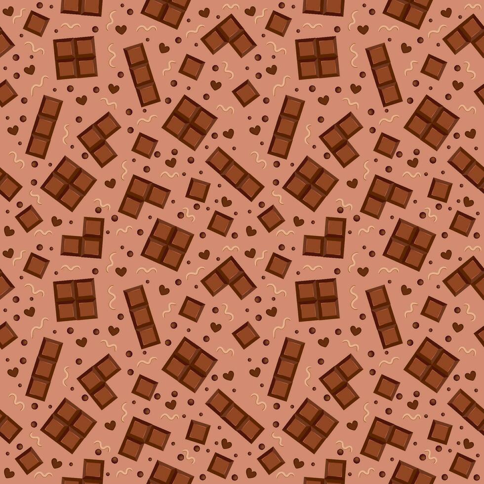 seamless pattern with chocolate products. vector illustration