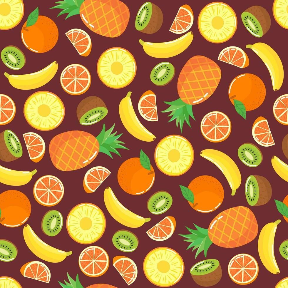 vistoso verano sin costura modelo con fruta. vector ilustración