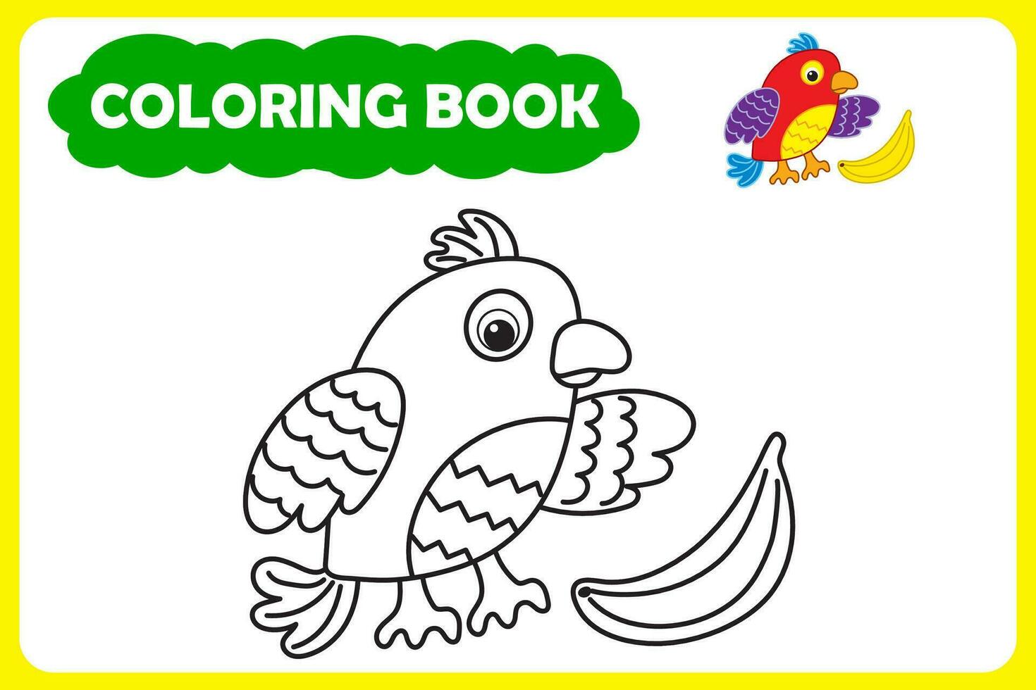 coloring book for children. vector illustration of African animal