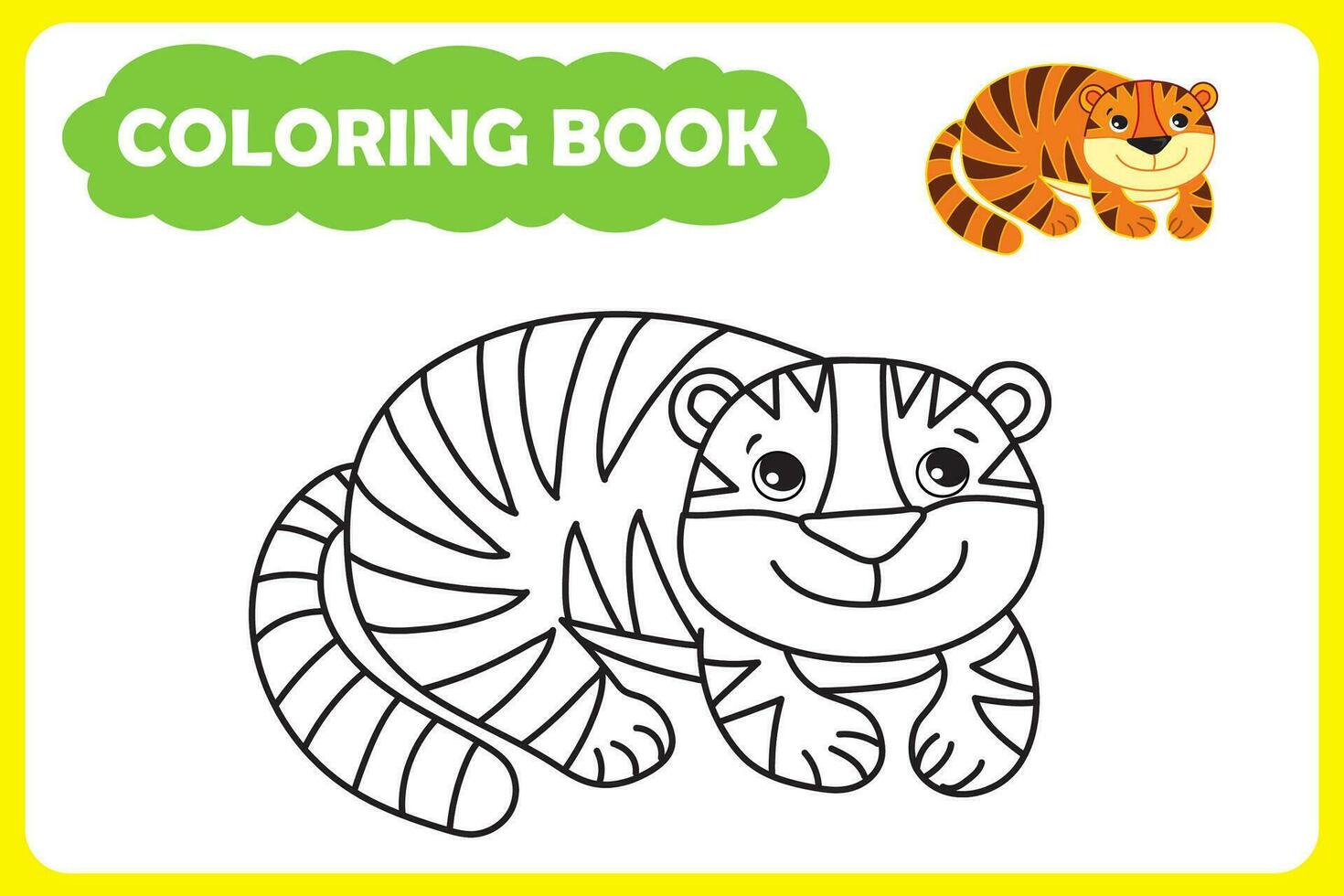 coloring book for children. vector illustration of African animal