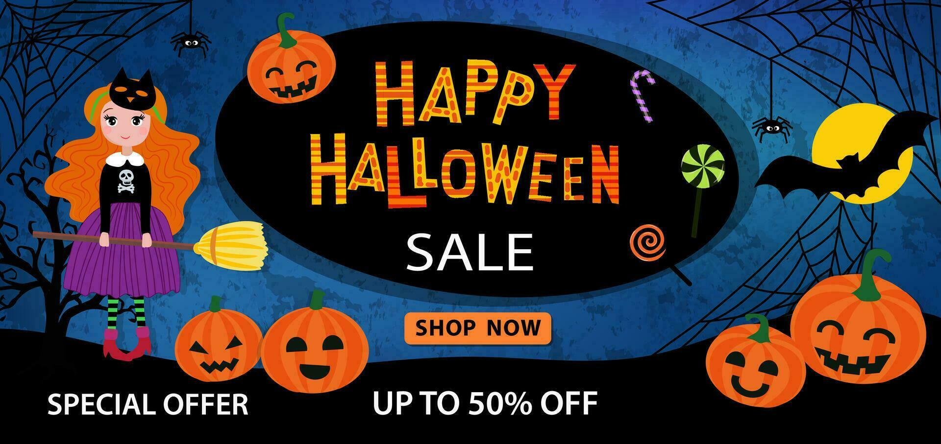 halloween party invitation. vector image