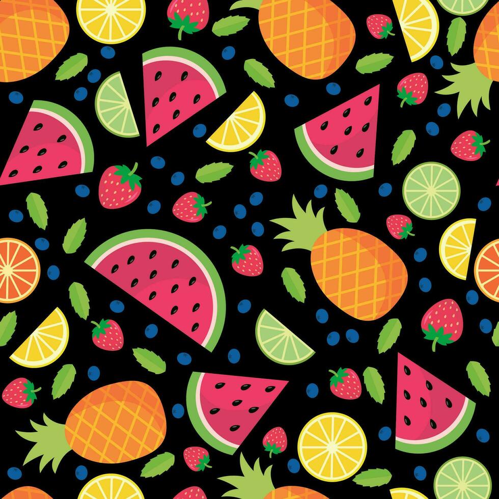 drinks and slices of fruit. seamless pattern. vector image. for printing on fabrics, paper cups, wrapping paper, phone cases. for party
