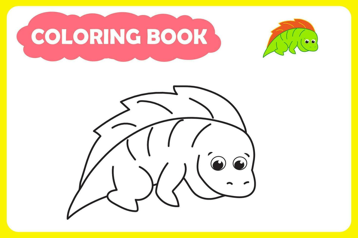 coloring book for children. vector illustration of African animal
