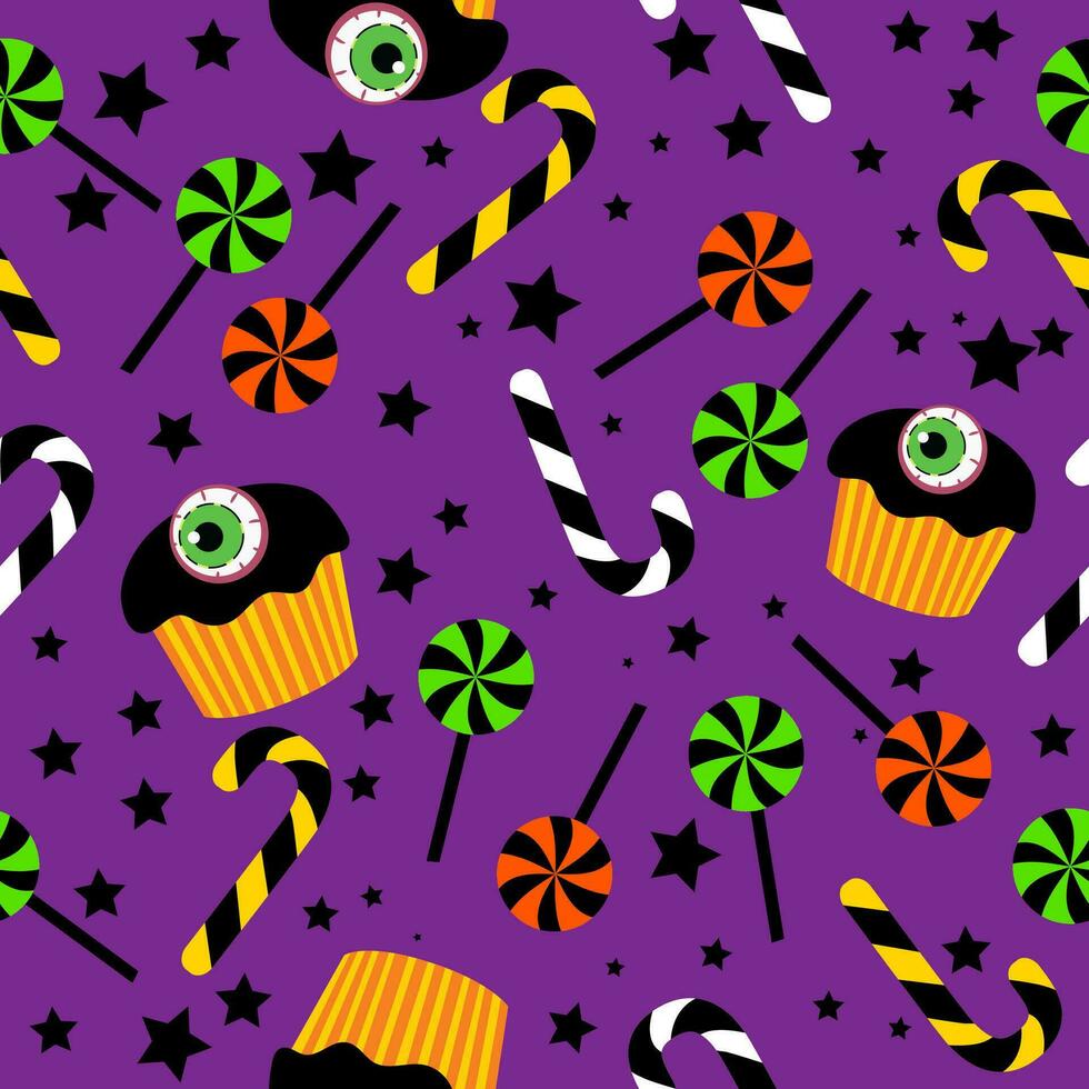Halloween seamless pattern for print, vector image