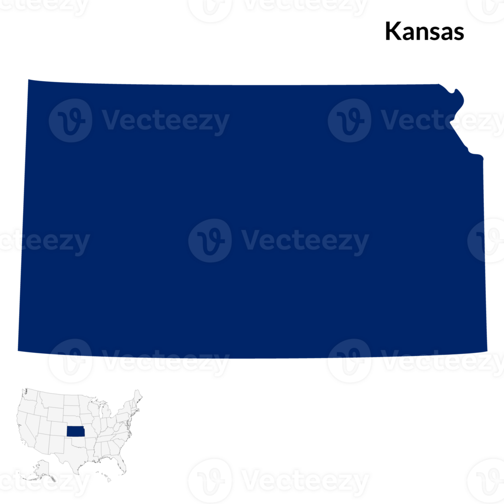 Map of Kansas. Kansas map. USA map png