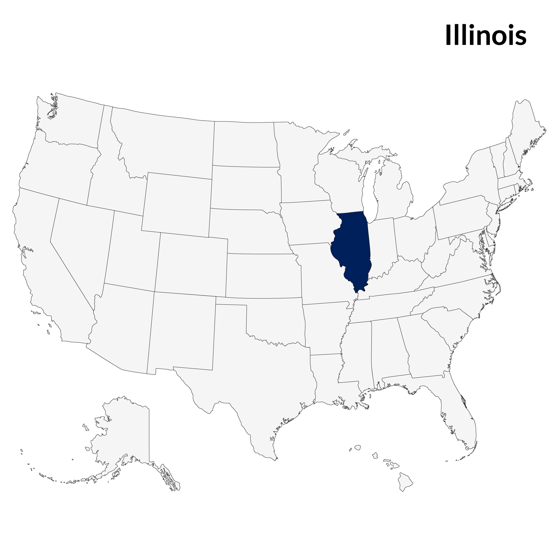 Map of Illinois. Illinois map. USA map 32698655 PNG