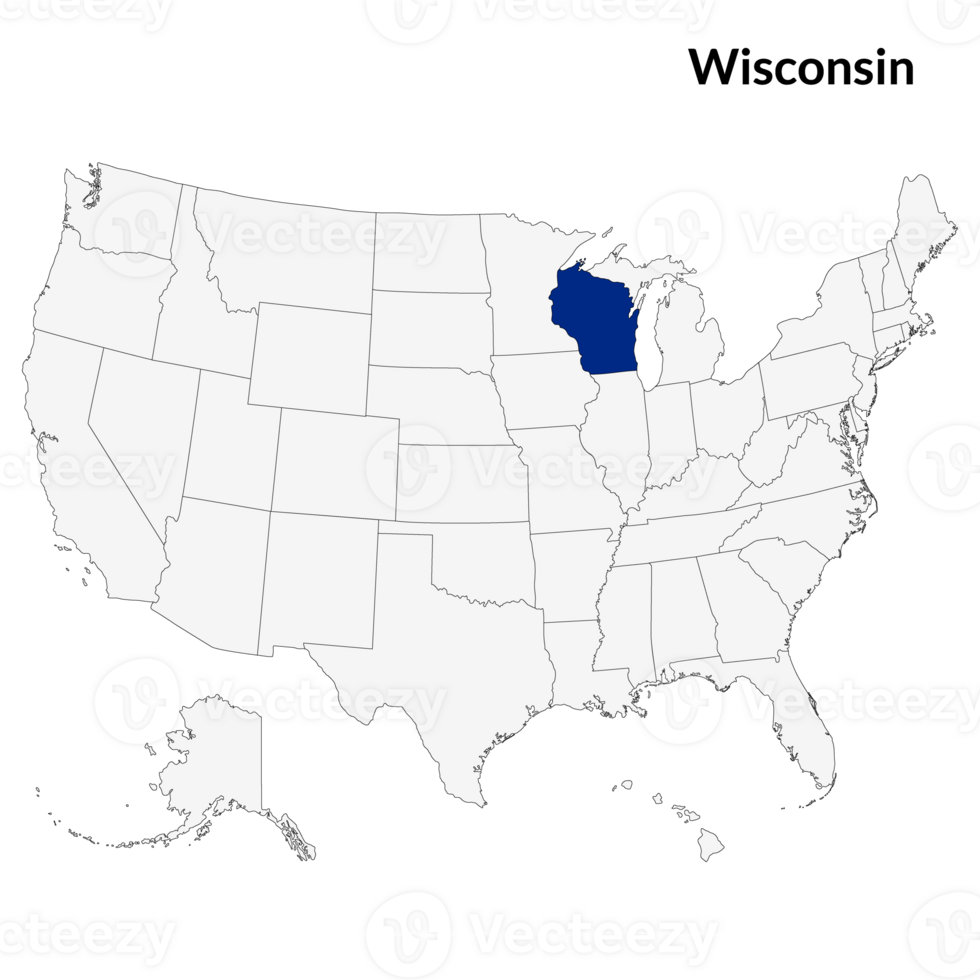 Map of Wisconsin. Wisconsin map. USA map png