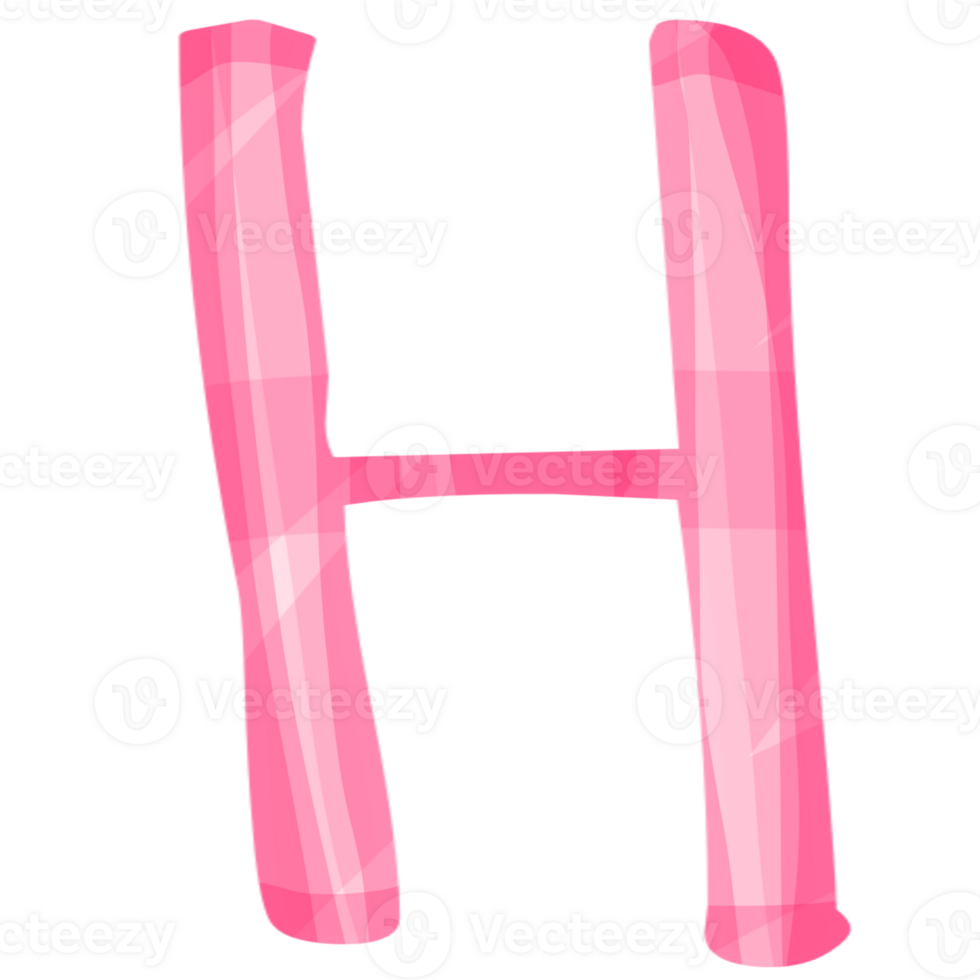 alphabet H with Christmas theme png