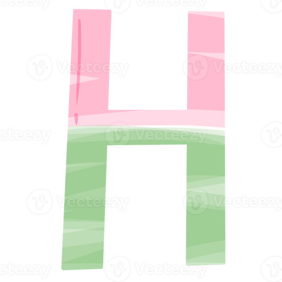 alphabet H with Christmas theme png