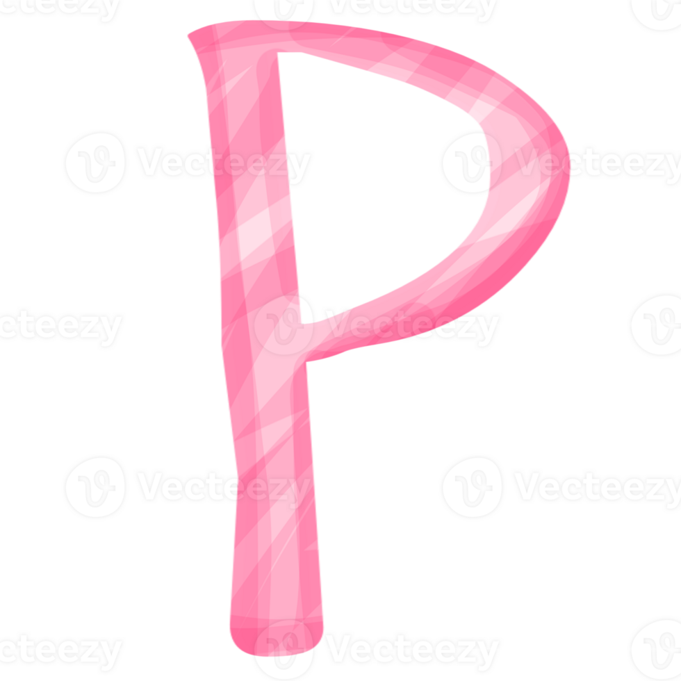 alphabet P with pink theme png