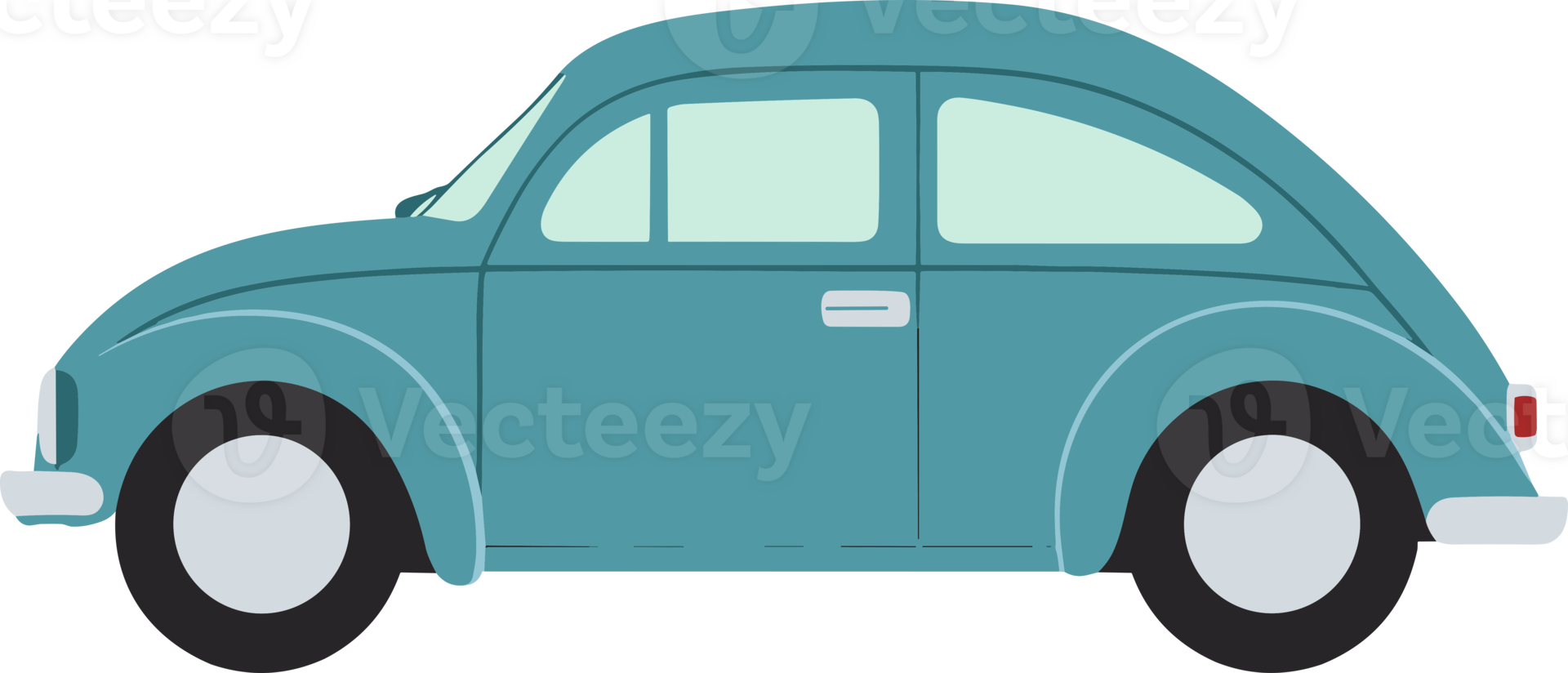 bleu pastel ancien voiture illustration png