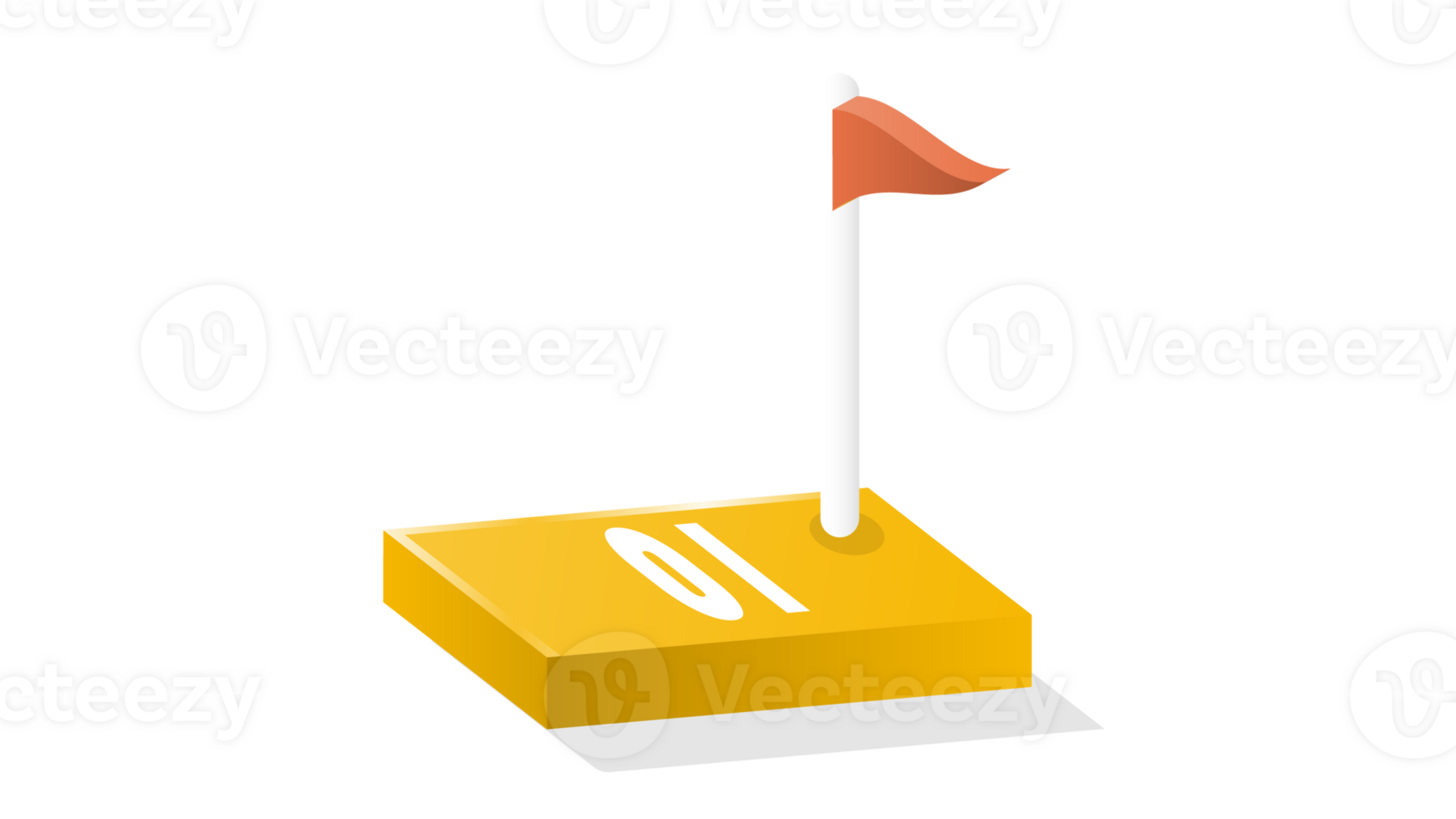 Bar chart rectangular 3d, Infographics elements diagram with 1 steps. png